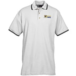 Stain Release Tipped Pique Polo - Men's