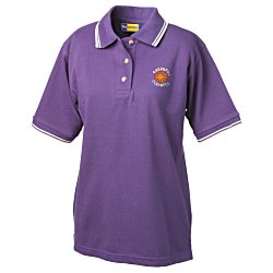 Stain Release Tipped Pique Polo - Ladies'