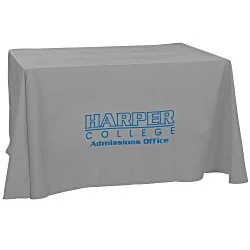 Hemmed Open-Back Poly/Cotton Table Throw - 4'