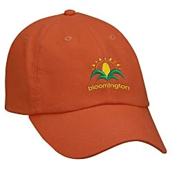 Cotton Washed Cap - Solid - Embroidered