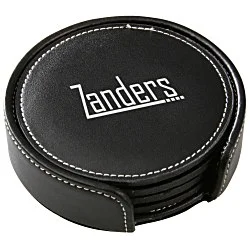 Bonded Leather Coaster Set