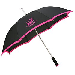 Edge Two Tone Pongee Umbrella - 46" Arc