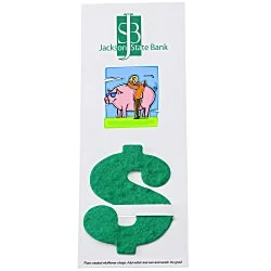 Plant-A-Shape Flower Seed Bookmark - Dollar Sign