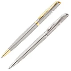 Waterman Hemisphere Twist Metal Pen - Stainless Steel