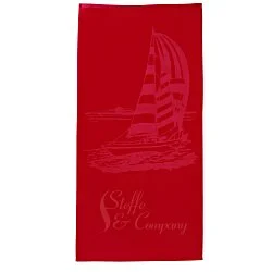Tone on Tone Stock Art Towel - Sailboat
