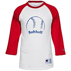 Champion Tagless Raglan Baseball Tee - Screen