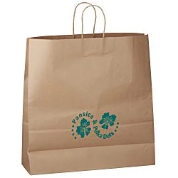 Kraft Paper Brown Shopping Bag - 18-3/4" x 18"