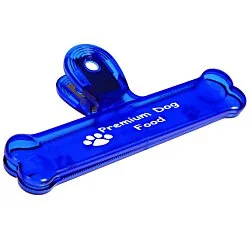 Dog Bone Bag Clip - 6" - Translucent