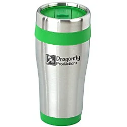 Steel Tumbler with Color Trim - 16 oz. - 24 hr