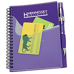 New Wave Pocket Notebook with Ballpoint Pen - 24 hr