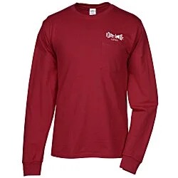 Hanes Authentic LS Pocket T-Shirt - Screen - Colors