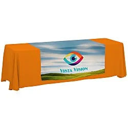 Serged 8' Closed-Back Table Throw and Runner Kit - Full Color