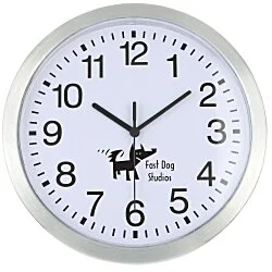 Metallic Edge Slim Wall Clock - 12"