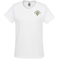 Gildan 6 oz. Ultra Cotton T-Shirt - Ladies' - Embroidered - White