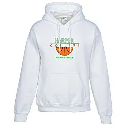 Gildan 50/50 Heavyweight Hoodie - Applique Felt - White