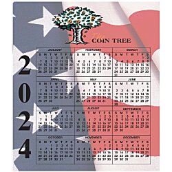 Calendar Magnet - Small - Waving Flag