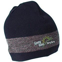 Fine Knit Single Stripe Beanie