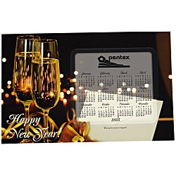 Greeting Card with Magnetic Calendar - Champagne