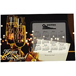 Greeting Card with Magnetic Calendar - Champagne