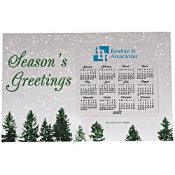 Greeting Card with Magnetic Calendar - Snowfall