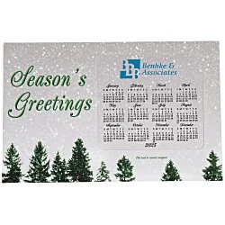 Greeting Card with Magnetic Calendar - Snowfall