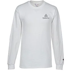 Champion Long-Sleeve Tagless T-Shirt - White