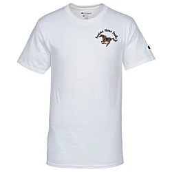 Champion Tagless T-Shirt - Embroidered - White