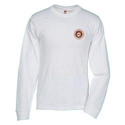 Hanes Essential-T LS T-Shirt - Men's - Screen - White