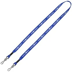 Knit Cotton Lanyard - 5/8" - 2 Swivel Hooks - 24 hr