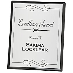 Black Finished Plaque with Aluminum Plate - 10"