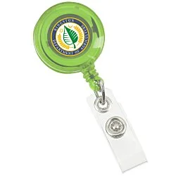 Retractable Badge Holder - Alligator Clip - Translucent - 24 hr