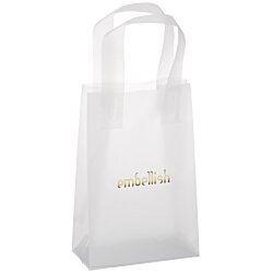 Soft-Loop Frosted Clear Shopper - 8" x 5" - Foil