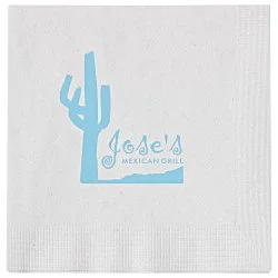 Beverage Napkin - 1-ply - White