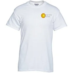 Gildan 5.5 oz. DryBlend 50/50 T-Shirt - Embroidered - White