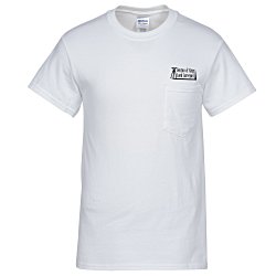 Gildan 6 oz. Ultra Cotton Pocket T-Shirt - Screen - White