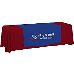 Serged 8' Closed-Back Table Throw and Runner Kit - 24 hr