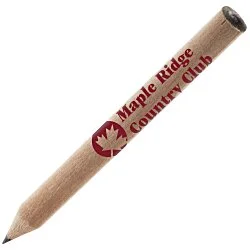 Natural Finish Golf Pencil - Round