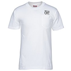 Bayside T-Shirt with Pocket - White