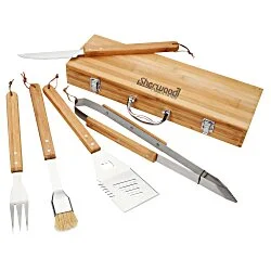 5-Piece Bamboo BBQ Set