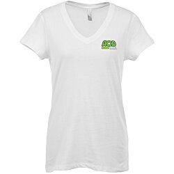 Bella+Canvas V-Neck Jersey T-Shirt - Ladies' - Embroidered