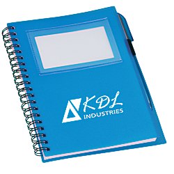 Business Card Notebook with Pen - Translucent