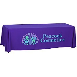 Serged Open-Back Polyester Table Throw - 8' - 24 hr