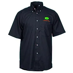 Soil Release Button Down SS Poplin Shirt - Men's