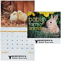 Baby Farm Animals Calendar - Spiral