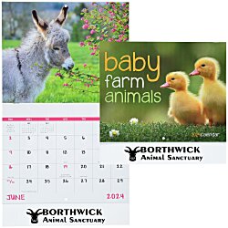 Baby Farm Animals Calendar - Stapled