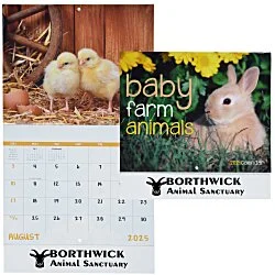 Baby Farm Animals Calendar - Stapled