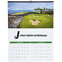 Golf Landscapes Calendar with 2-Month View