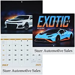 Exotic Sports Cars Calendar - Stapled