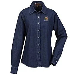 Washed Denim Long Sleeve Shirt - Ladies'