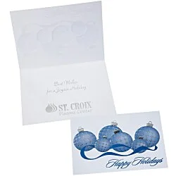 Blue & Silver Ornaments Greeting Card